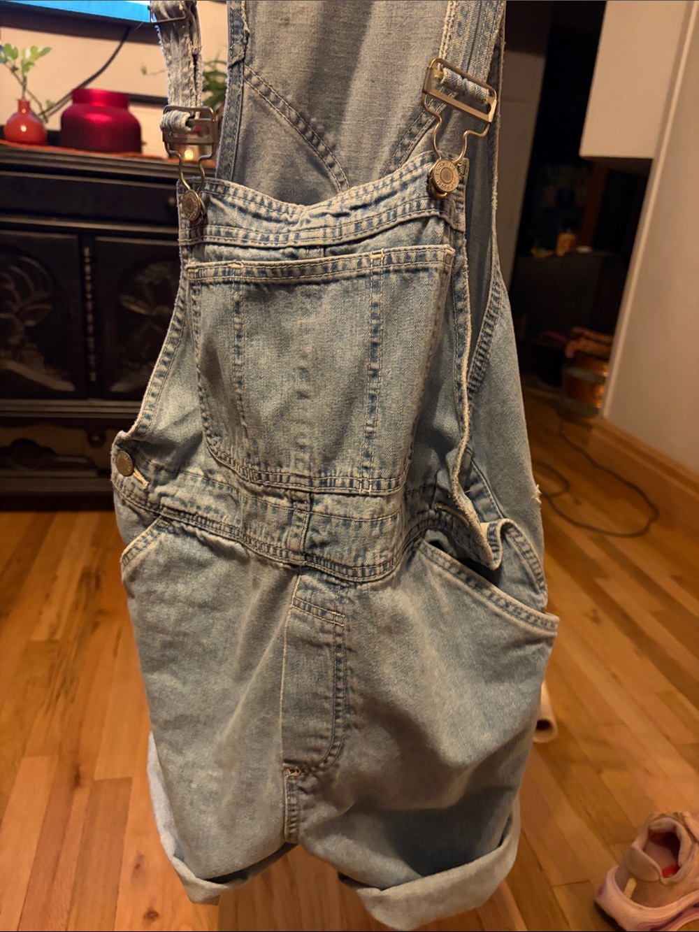 GAP vintage Light Blue Denim Relaxed women’s Short Overalls